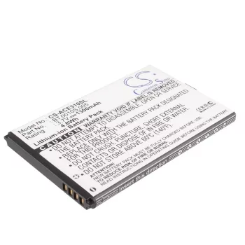   Acer UF424261F 1S1P helyettesítő mobiltelefon akkumulátor (Li-ion, 3.7V, 1300mAh / 4.8Wh) - Utángyártott