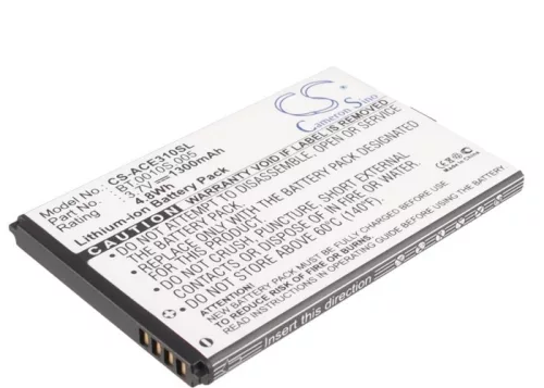 Acer UF424261F 1S1P helyettesítő mobiltelefon akkumulátor (Li-ion, 3.7V, 1300mAh / 4.8Wh) - Utángyártott