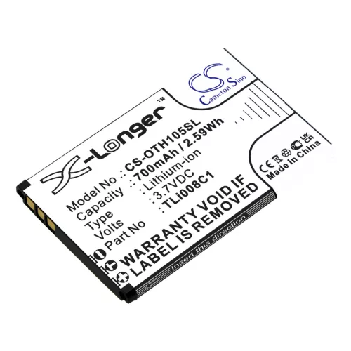 Alcatel TLi008C1 helyettesítő mobiltelefon akkumulátor (Li-ion, 3.7V, 700mAh / 2.59Wh) - Utángyártott