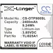 Alcatel TLi025A1 helyettesítő mobiltelefon akkumulátor (Li-ion, 3.85V, 2400mAh / 9.24Wh) - Utángyártott