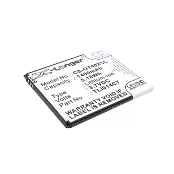   Alcatel TLP020A2 helyettesítő mobiltelefon akkumulátor (Li-ion, 3.7V, 1400mAh / 5.18Wh) - Utángyártott