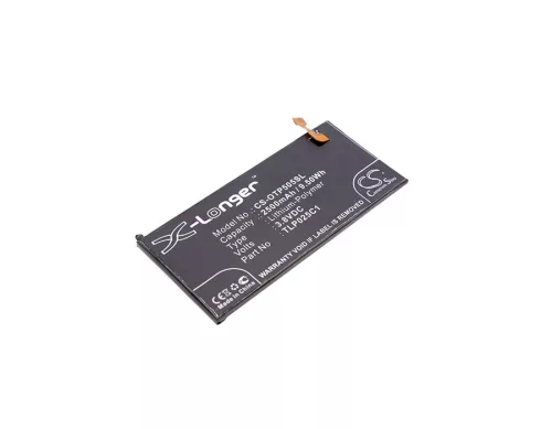 Alcatel TLP025C2 helyettesítő mobiltelefon akkumulátor (Li-Polymer, 3.8V, 2500mAh / 9.50Wh) - Utángyártott