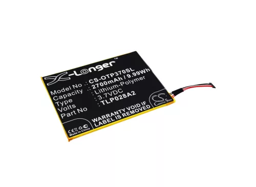 Alcatel TLP028A2 helyettesítő mobiltelefon akkumulátor (Li-Polymer, 3.7V, 2700mAh / 9.99Wh) - Utángyártott