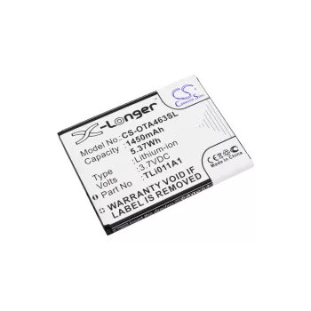   Alcatel TLi011A1 helyettesítő mobiltelefon akkumulátor (Li-ion, 3.7V, 1450mAh / 5.37Wh) - Utángyártott