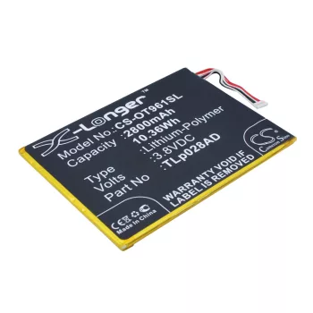   Alcatel TLp034B helyettesítő mobiltelefon akkumulátor (Li-Polymer, 3.8V, 2800mAh / 10.64Wh) - Utángyártott