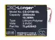 Alcatel TLp034B helyettesítő mobiltelefon akkumulátor (Li-Polymer, 3.8V, 2800mAh / 10.64Wh) - Utángyártott
