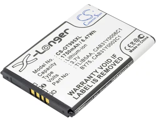 Alcatel TLiB5AD helyettesítő mobiltelefon akkumulátor (Li-ion, 3.7V, 1750mAh / 6.48Wh) - Utángyártott