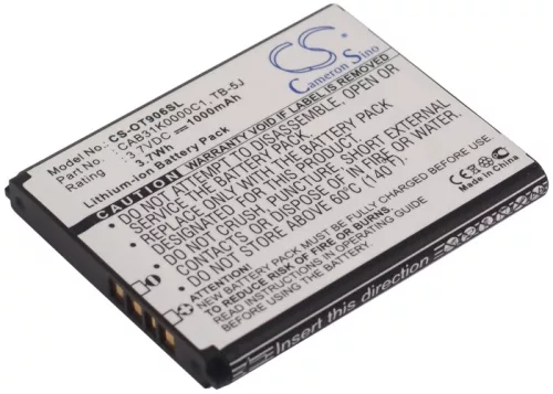 Alcatel TB-5J helyettesítő mobiltelefon akkumulátor (Li-ion, 3.7V, 1000mAh / 3.7Wh) - Utángyártott