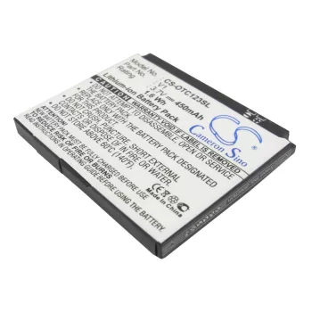   Alcatel V1 helyettesítő mobiltelefon akkumulátor (Li-ion, 3.7V, 450mAh / 1.66Wh) - Utángyártott