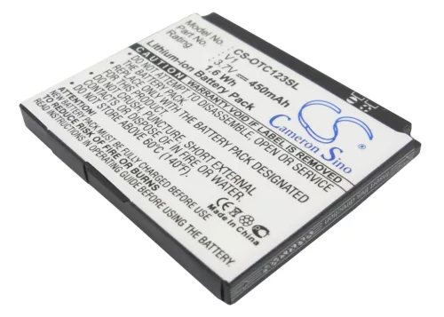 Alcatel V1 helyettesítő mobiltelefon akkumulátor (Li-ion, 3.7V, 450mAh / 1.66Wh) - Utángyártott