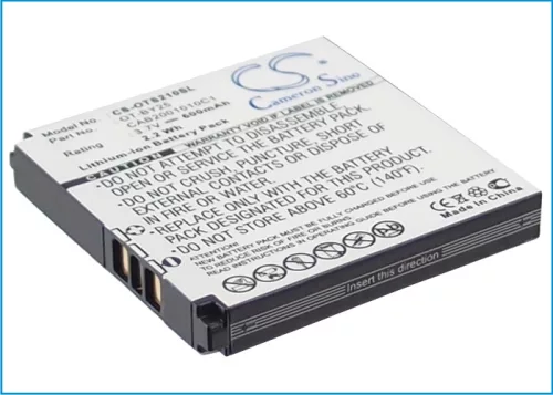 Alcatel OT-BY25 helyettesítő mobiltelefon akkumulátor (Li-ion, 3.7V, 600mAh / 2.22Wh) - Utángyártott