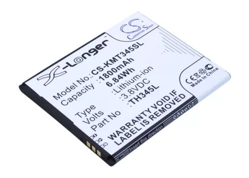KAZAM TH345L-XDFBK0002256 helyettesítő mobiltelefon akkumulátor (Li-ion, 3.8V, 1800mAh / 6.84Wh) - Utángyártott