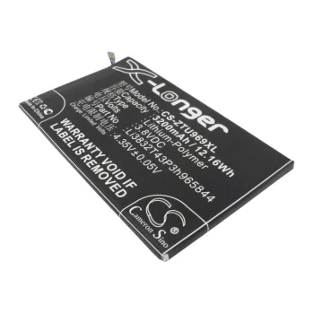   ZTE Li3834T43P3h965844 helyettesítő mobiltelefon akkumulátor (Li-Polymer, 3.8V, 3200mAh / 12.16Wh) - Utángyártott