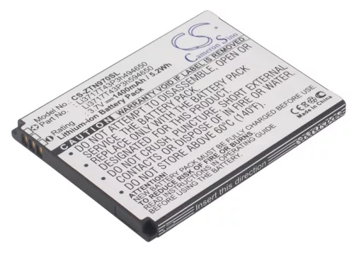 ZTE Li3717T43P3h594650 helyettesítő mobiltelefon akkumulátor (Li-ion, 3.7V, 1400mAh / 5.18Wh) - Utángyártott
