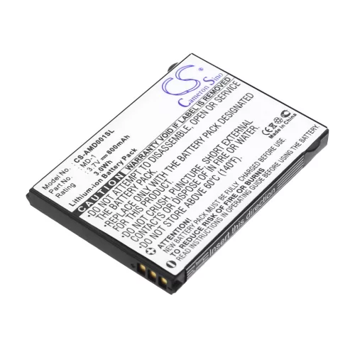 AMOI MD-1 helyettesítő mobiltelefon akkumulátor (Li-ion, 3.7V, 800mAh / 2.96Wh) - Utángyártott