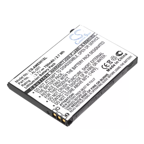 AMOI AL-001 helyettesítő mobiltelefon akkumulátor (Li-ion, 3.7V, 750mAh / 2.78Wh) - Utángyártott