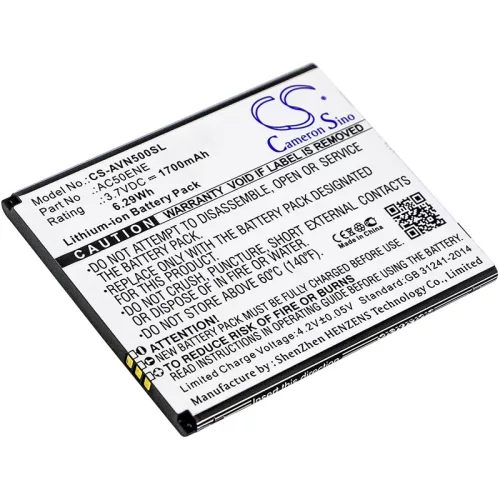 Archos AC50ENE helyettesítő mobiltelefon akkumulátor (Li-ion, 3.7V, 1700mAh / 6.29Wh) - Utángyártott