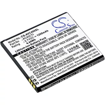   Archos AC40CTI helyettesítő mobiltelefon akkumulátor (Li-ion, 3.7V, 1200mAh / 4.44Wh) - Utángyártott