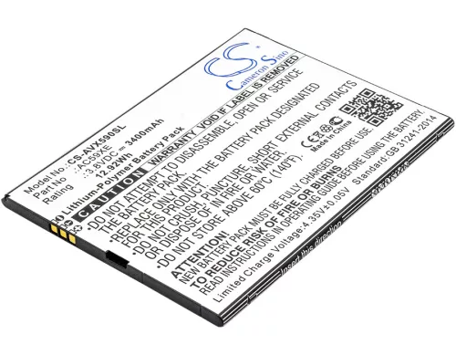 Archos AC59XE helyettesítő mobiltelefon akkumulátor (Li-Polymer, 3.8V, 3400mAh / 12.92Wh) - Utángyártott