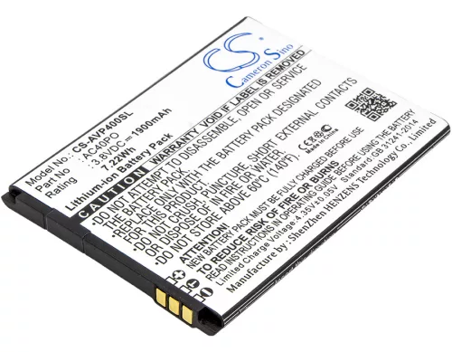 Archos BS975 helyettesítő mobiltelefon akkumulátor (Li-ion, 3.8V, 1900mAh / 7.22Wh) - Utángyártott