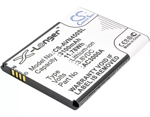 Archos AC3000B helyettesítő mobiltelefon akkumulátor (Li-ion, 3.8V, 3100mAh / 11.78Wh) - Utángyártott