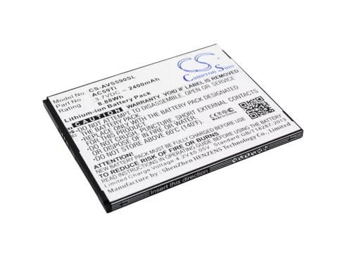 Archos AC59Ti helyettesítő mobiltelefon akkumulátor (Li-ion, 3.7V, 2400mAh / 8.88Wh) - Utángyártott
