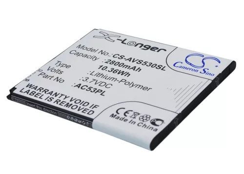 Archos AC53PL helyettesítő mobiltelefon akkumulátor (Li-Polymer, 3.7V, 2800mAh / 10.36Wh) - Utángyártott