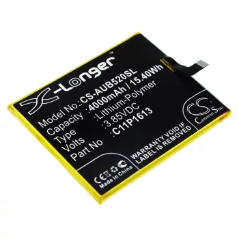   Asus C11P1613 helyettesítő mobiltelefon akkumulátor (Li-Polymer, 3.85V, 4000mAh / 15.40Wh) - Utángyártott