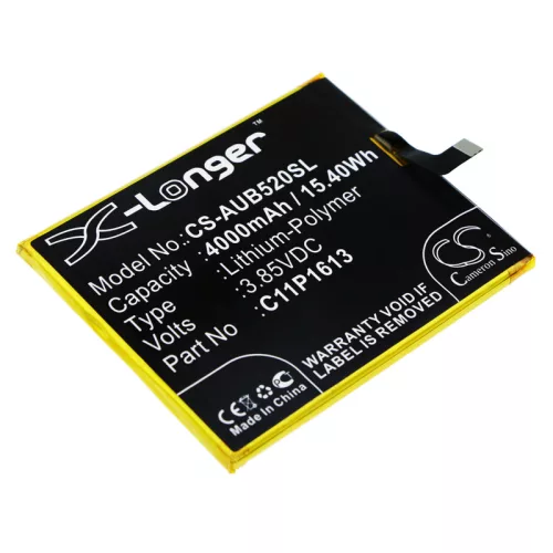 Asus C11P1613 helyettesítő mobiltelefon akkumulátor (Li-Polymer, 3.85V, 4000mAh / 15.40Wh) - Utángyártott