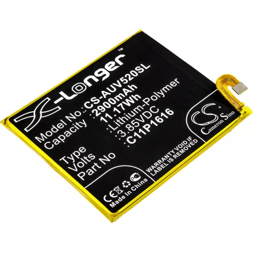 Asus C11P1616 helyettesítő mobiltelefon akkumulátor (Li-Polymer, 3.85V, 2900mAh / 11.17Wh) - Utángyártott