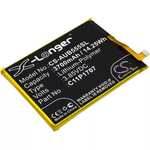 Asus C11P1707 helyettesítő mobiltelefon akkumulátor (Li-Polymer, 3.85V, 3700mAh / 14.25Wh) - Utángyártott