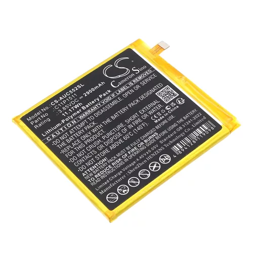 Asus C11P1511 helyettesítő mobiltelefon akkumulátor (Li-Polymer, 3.85V, 2900mAh / 11.17Wh) - Utángyártott