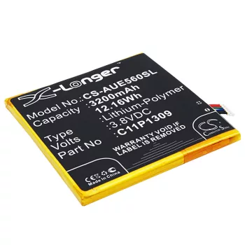   Asus C11P1309(1ICP/5/69/62) helyettesítő mobiltelefon akkumulátor (Li-Polymer, 3.8V, 3200mAh / 12.16Wh) - Utángyártott