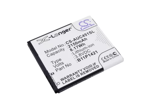 Asus C11P1421 helyettesítő mobiltelefon akkumulátor (Li-ion, 3.8V, 2150mAh / 8.17Wh) - Utángyártott