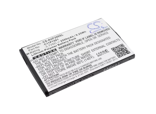 Asus C11P1501 helyettesítő mobiltelefon akkumulátor (Li-Polymer, 3.7V, 2500mAh / 9.25Wh) - Utángyártott