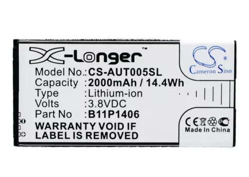 Asus B11P1406 helyettesítő mobiltelefon akkumulátor (Li-ion, 3.8V, 2000mAh / 7.60Wh) - Utángyártott