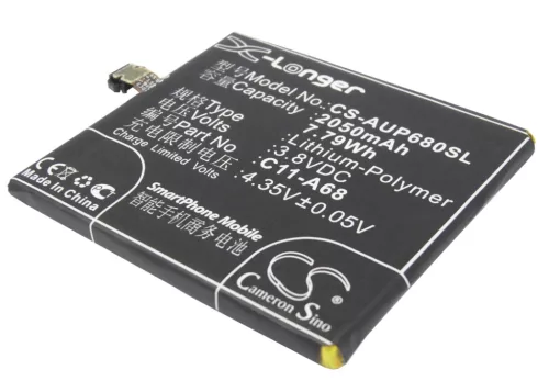 Asus C11-A68 helyettesítő mobiltelefon akkumulátor (Li-Polymer, 3.8V, 2050mAh / 7.79Wh) - Utángyártott