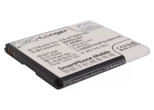 ZTE Li3820T43P3h585155 helyettesítő mobiltelefon akkumulátor (Li-ion, 3.8V, 2000mAh / 7.60Wh) - Utángyártott