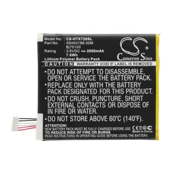   HTC BM35100 helyettesítő mobiltelefon akkumulátor (Li-Polymer, 3.8V, 2000mAh / 7.6Wh) - Utángyártott