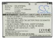 AT&T BTR5700B helyettesítő mobiltelefon akkumulátor (Li-ion, 3.7V, 1200mAh / 4.44Wh) - Utángyártott