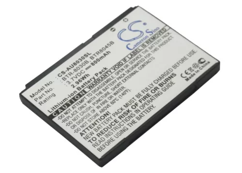 Pantech TXT8030 helyettesítő mobiltelefon akkumulátor (Li-ion, 3.7V, 800mAh / 2.96Wh) - Utángyártott