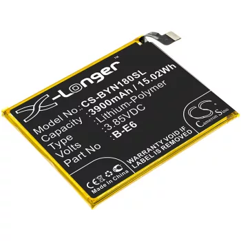   BBK B-E6 helyettesítő mobiltelefon akkumulátor (Li-Polymer, 3.85V, 3900mAh / 15.02Wh) - Utángyártott