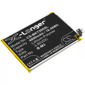   VIVO B-M3 helyettesítő mobiltelefon akkumulátor (Li-Polymer, 3.85V, 4800mAh / 18.48Wh) - Utángyártott