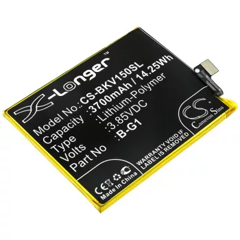   BBK B-G1 helyettesítő mobiltelefon akkumulátor (Li-Polymer, 3.85V, 3700mAh / 14.25Wh) - Utángyártott