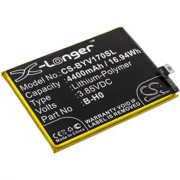   BBK B-H0 helyettesítő mobiltelefon akkumulátor (Li-Polymer, 3.85V, 4400mAh / 16.94Wh) - Utángyártott