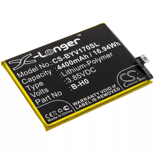 BBK B-H0 helyettesítő mobiltelefon akkumulátor (Li-Polymer, 3.85V, 4400mAh / 16.94Wh) - Utángyártott