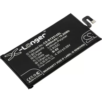   BBK BK-B-82 helyettesítő mobiltelefon akkumulátor (Li-Polymer, 3.8V, 4000mAh / 15.20Wh) - Utángyártott