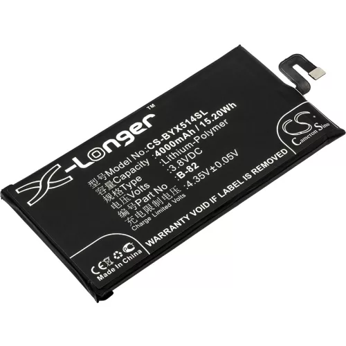 BBK BK-B-82 helyettesítő mobiltelefon akkumulátor (Li-Polymer, 3.8V, 4000mAh / 15.20Wh) - Utángyártott
