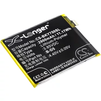   BBK B-D5 helyettesítő mobiltelefon akkumulátor (Li-Polymer, 3.85V, 2900mAh / 11.17Wh) - Utángyártott