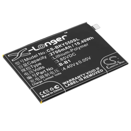 BBK B-B1 helyettesítő mobiltelefon akkumulátor (Li-Polymer, 3.85V, 2700mAh / 10.40Wh) - Utángyártott